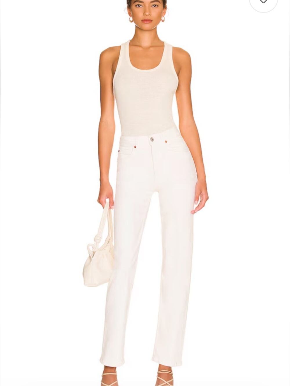 Re/Done Original 70s Straight Jeans size 28 Vintage White Cream Revolve